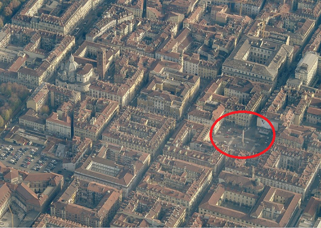 Vista aerea di piazza Savoia @ Piazza Savoia