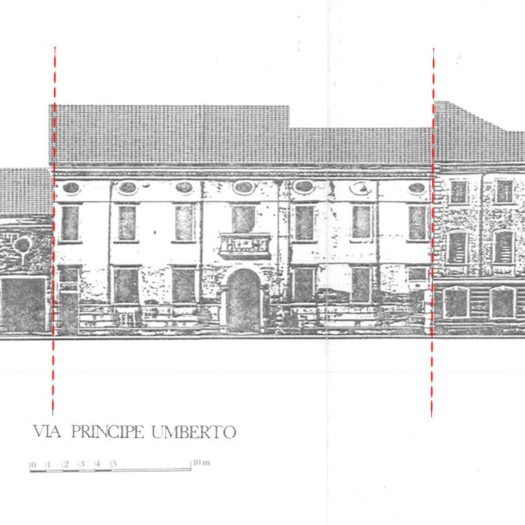 Disegno di facciata,1980 - civico 64 @ Via Principe Umberto 64 - 68